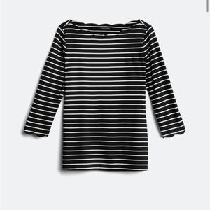 Black and White Striped Top